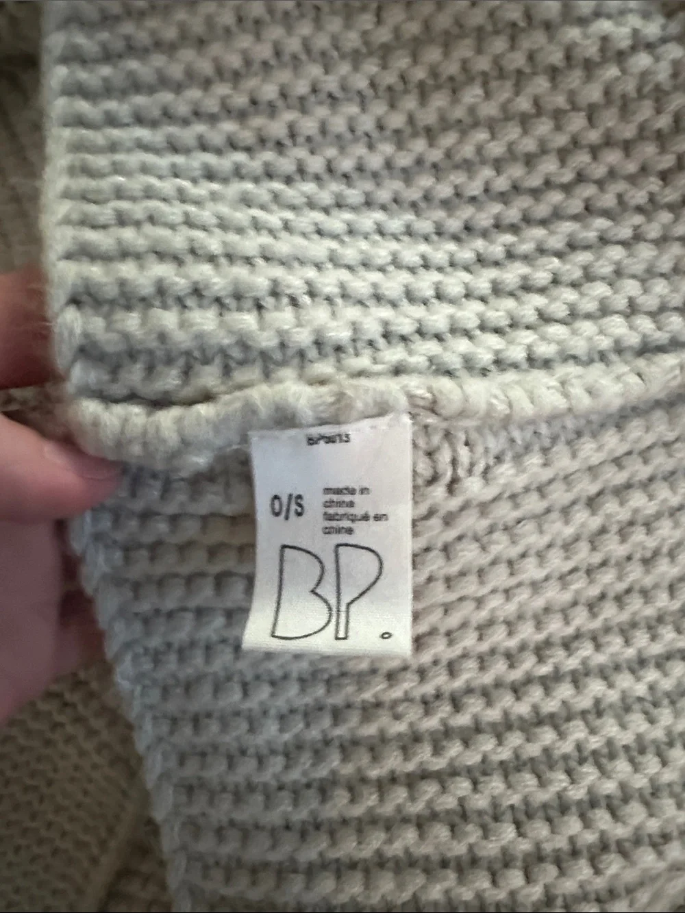 bp Soft Knit Infinity Scarf in Light Gray/cream